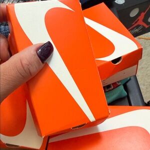Nike Vibrant Orange mini shoe box